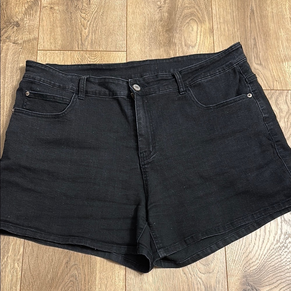 Women's Black Denim Shorts
